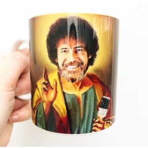 bob ross ceramic mug