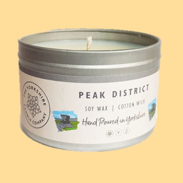 peak district candle tin by yorkshire candles