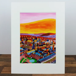 view from st paul's sheffield print artwork