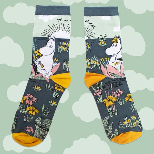 grey moomin socks for women