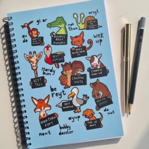 yorkshire sayings animal notebook by luke horton