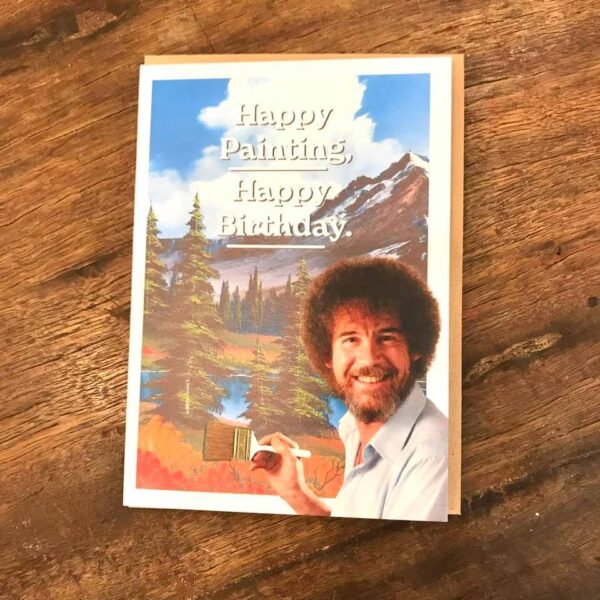 Bob Ross birthday card