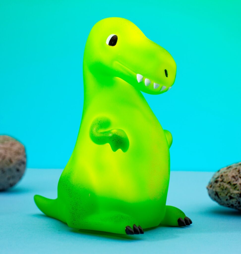 green trex dinosaur led night light by sass and belle