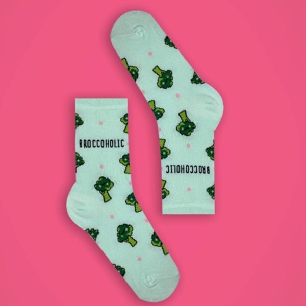 Broccoli print socks