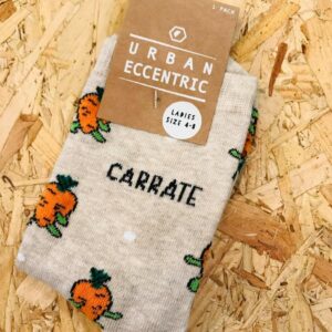 funny carrot socks gift for women