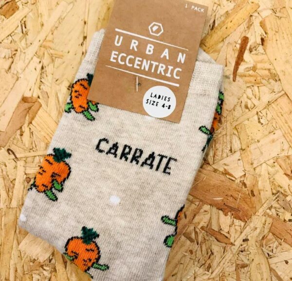 funny carrot socks gift for women