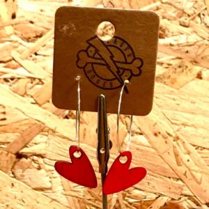 handmade sustainable heart hoop earrings