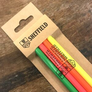 Colourful pencil set with sheffield logo